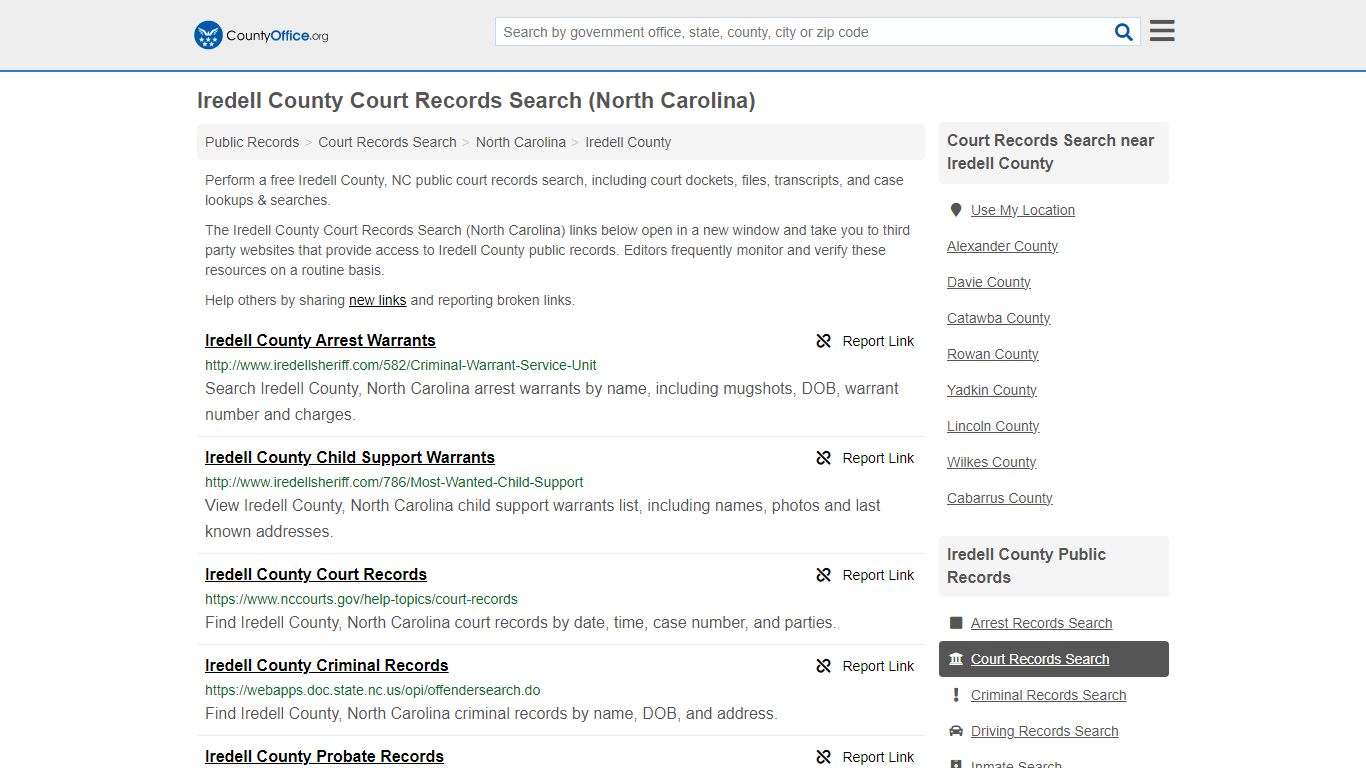 Iredell County Court Records Search (North Carolina) - County Office